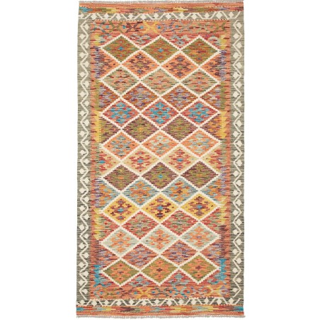 Tappeto Kilim Afghanistan marrone grigio 107x199