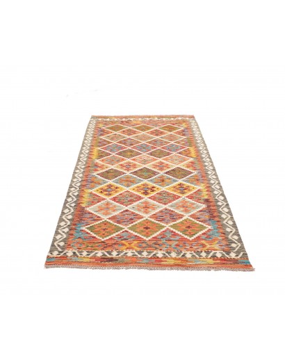 Tappeto Kilim Afghanistan marrone grigio 107x199