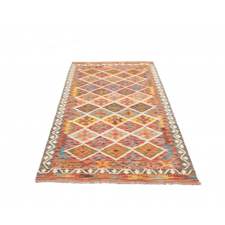 Tappeto Kilim Afghanistan marrone grigio 107x199