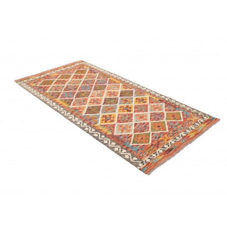 Tappeto Kilim Afghanistan marrone grigio 107x199