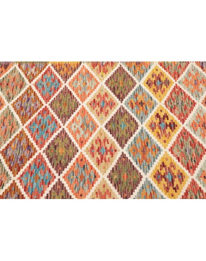 Tappeto Kilim Afghanistan marrone grigio 107x199