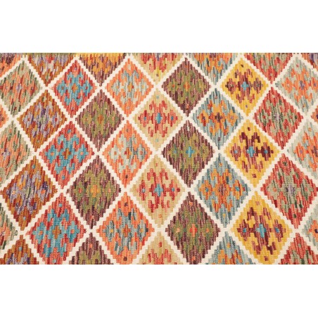 Tappeto Kilim Afghanistan marrone grigio 107x199