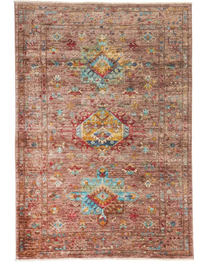 Tappeto Tribal Pakistan marrone bianco 102x150
