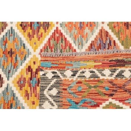 Tappeto Kilim Afghanistan marrone grigio 107x199