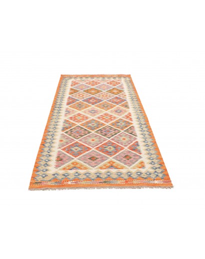 Tappeto Kilim Afghanistan marrone azzurro 106x209
