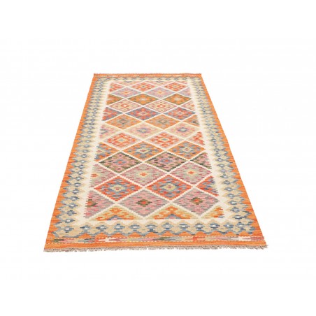 Tappeto Kilim Afghanistan marrone azzurro 106x209