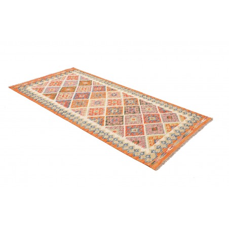 Tappeto Kilim Afghanistan marrone azzurro 106x209