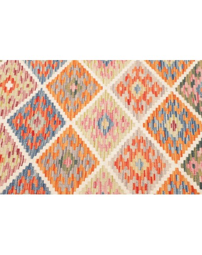 Tappeto Kilim Afghanistan marrone azzurro 106x209