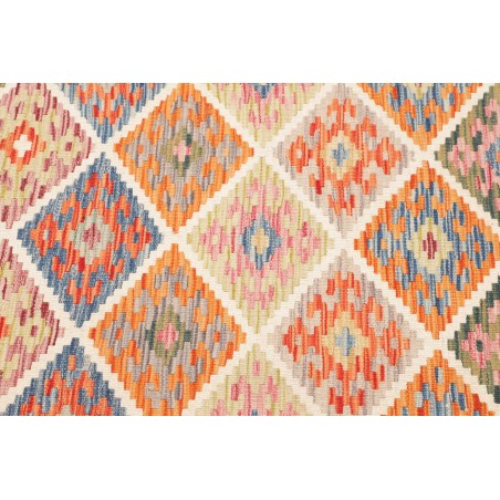 Tappeto Kilim Afghanistan marrone azzurro 106x209
