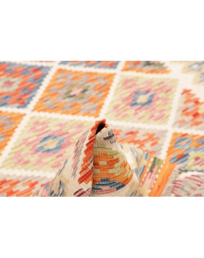 Tappeto Kilim Afghanistan marrone azzurro 106x209