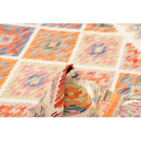 Tappeto Kilim Afghanistan marrone azzurro 106x209