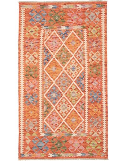 Tappeto Kilim Afghanistan arancione 110x202