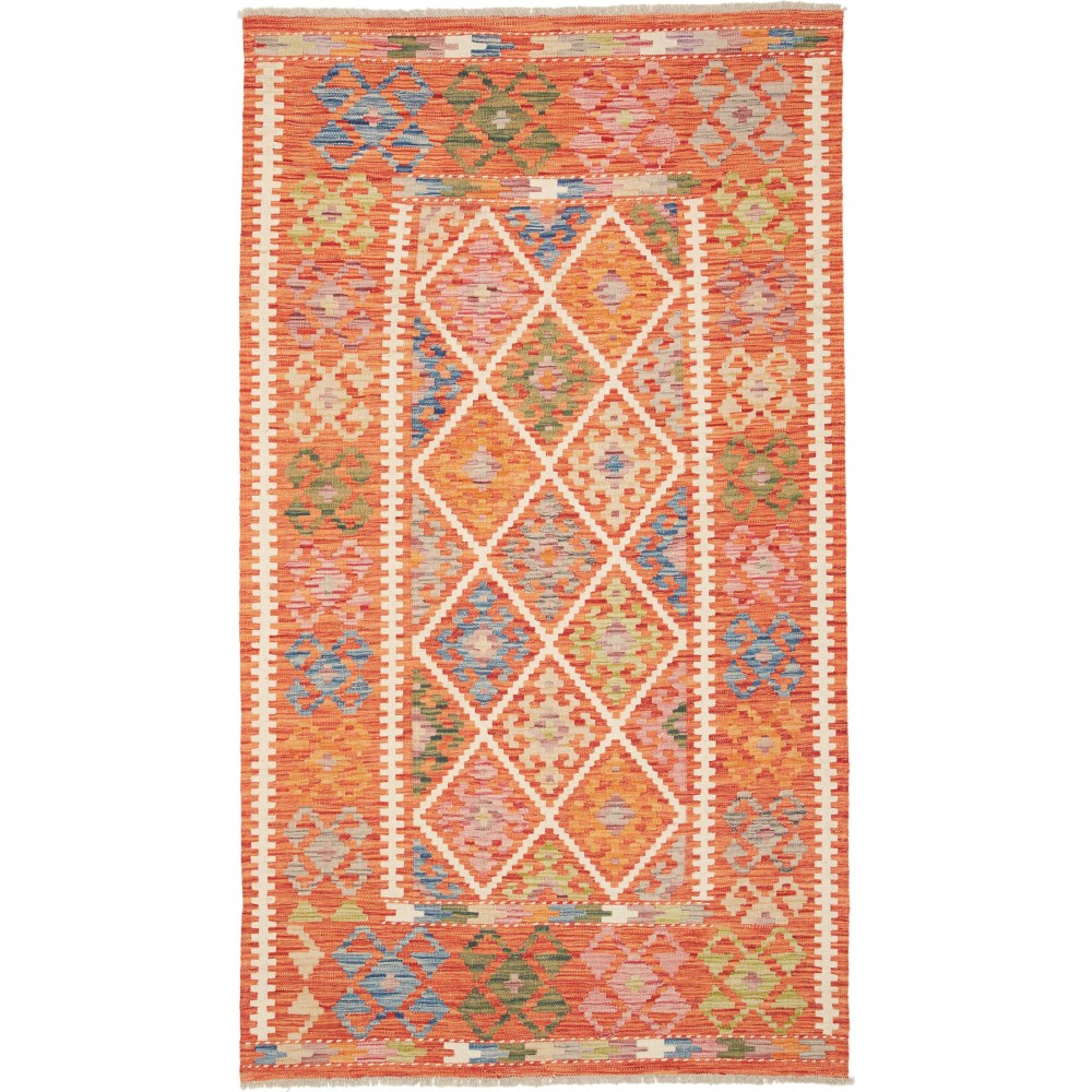 Tappeto Kilim Afghanistan arancione 110x202
