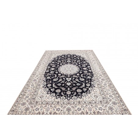 Tappeto Nain 6La Persia bianco blu 211x317