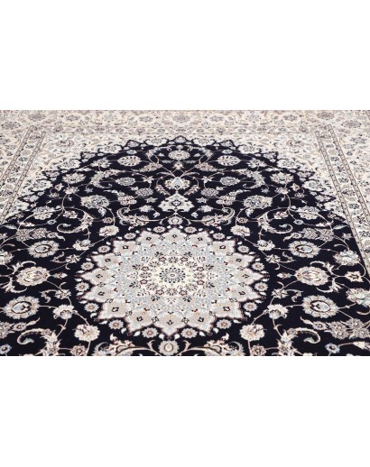 Tappeto Nain 6La Persia bianco blu 211x317