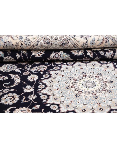 Tappeto Nain 6La Persia bianco blu 211x317