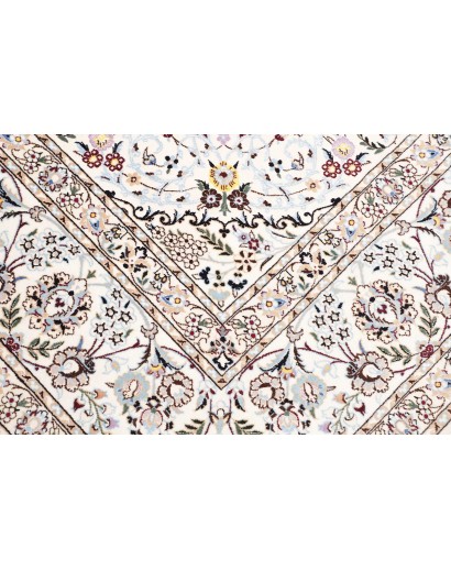 Tappeto Nain 6La Persia bianco azzurro 200x307