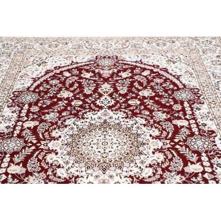 Tappeto Nain 6La Persia bianco azzurro 200x307