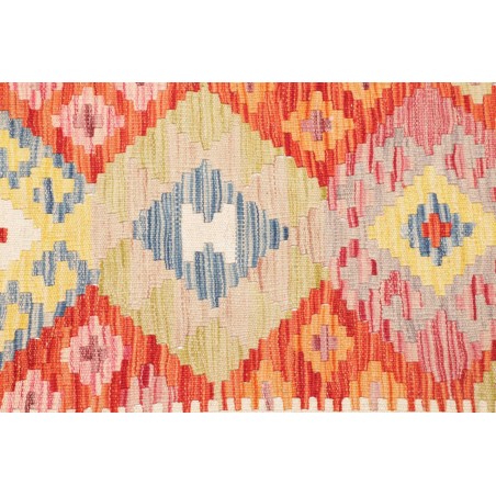 Tappeto Kilim Afghanistan arancione marrone 102x209
