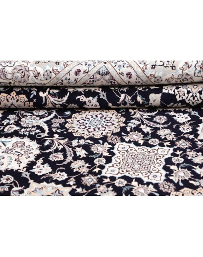 Tappeto Nain 6La Persia bianco blu 219x306