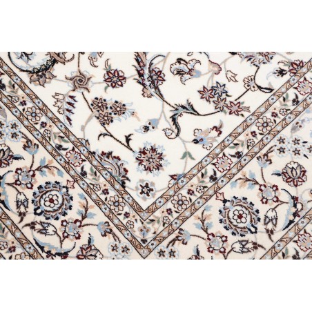 Tappeto Nain 6La Persia bianco grigio 205x302