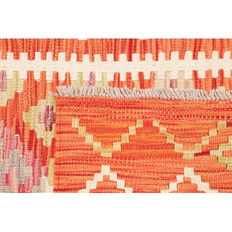 Tappeto Kilim Afghanistan arancione marrone 102x209