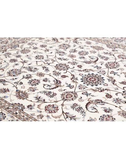 Tappeto Nain 6La Persia bianco grigio 205x302