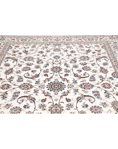 Tappeto Nain 6La Persia bianco grigio 205x302