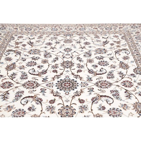 Tappeto Nain 6La Persia bianco grigio 205x302