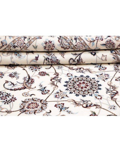 Tappeto Nain 6La Persia bianco grigio 205x302