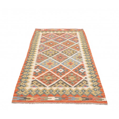 Tappeto Kilim Afghanistan marrone azzurro 102x199