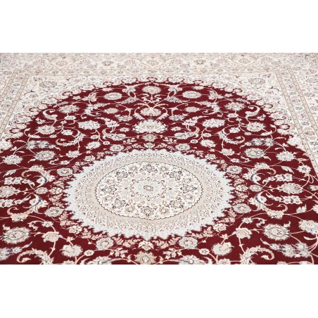 Tappeto Nain 6La Persia bianco verde 210x316
