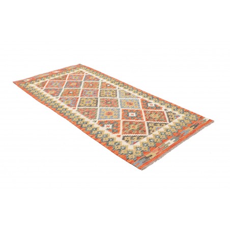 Tappeto Kilim Afghanistan marrone azzurro 102x199