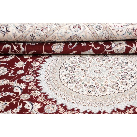 Tappeto Nain 6La Persia bianco verde 210x316