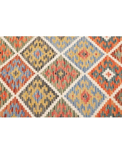 Tappeto Kilim Afghanistan marrone azzurro 102x199