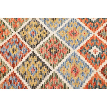 Tappeto Kilim Afghanistan marrone azzurro 102x199