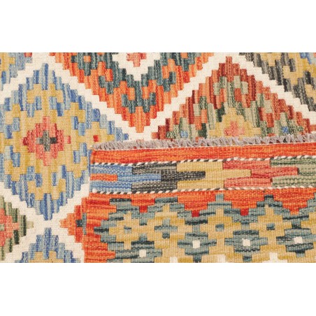 Tappeto Kilim Afghanistan marrone azzurro 102x199