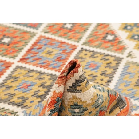 Tappeto Kilim Afghanistan marrone azzurro 102x199