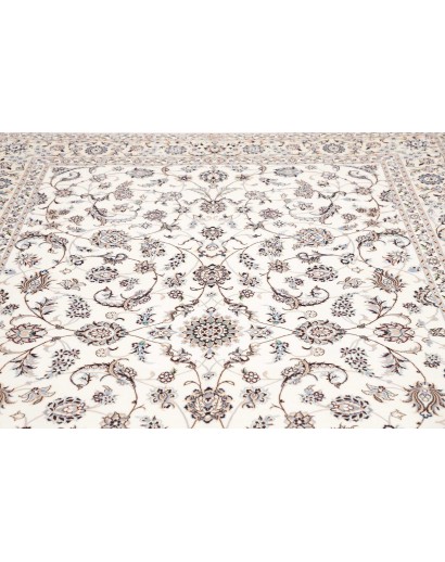 Tappeto Nain 6La Persia bianco grigio 205x302