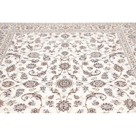 Tappeto Nain 6La Persia bianco grigio 205x302