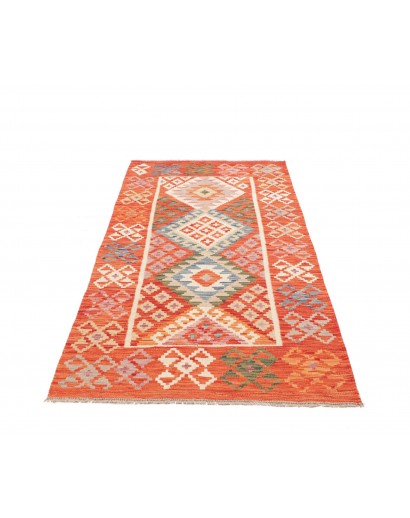 Tappeto Kilim Afghanistan arancione marrone 103x195