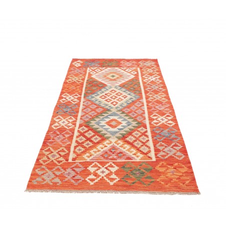 Tappeto Kilim Afghanistan arancione marrone 103x195