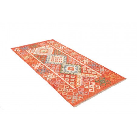 Tappeto Kilim Afghanistan arancione marrone 103x195