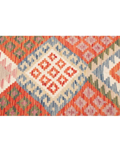 Tappeto Kilim Afghanistan arancione marrone 103x195