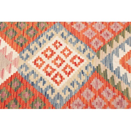 Tappeto Kilim Afghanistan arancione marrone 103x195