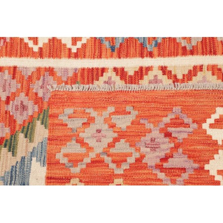 Tappeto Kilim Afghanistan arancione marrone 103x195