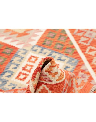 Tappeto Kilim Afghanistan arancione marrone 103x195