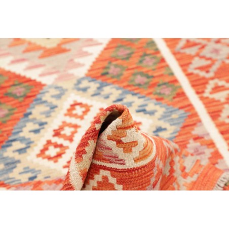 Tappeto Kilim Afghanistan arancione marrone 103x195