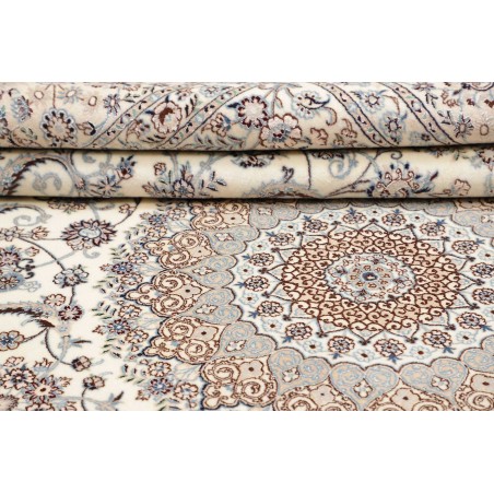 Tappeto Nain 6La Persia bianco grigio 208x317