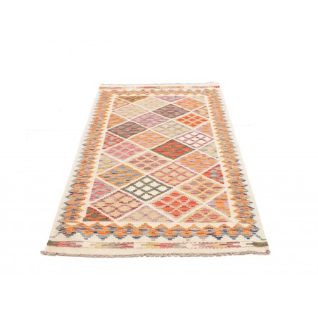 Tappeto Kilim Afghanistan beige arancione 102x194